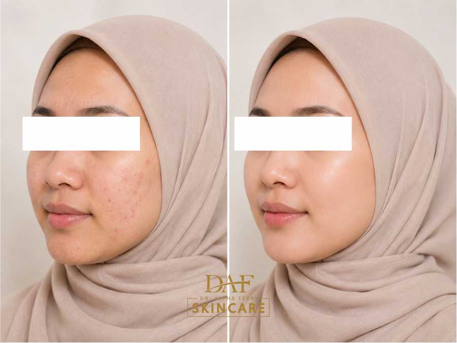 Perawatan bebas bopeng dan pori-pori besar DAF Skincare